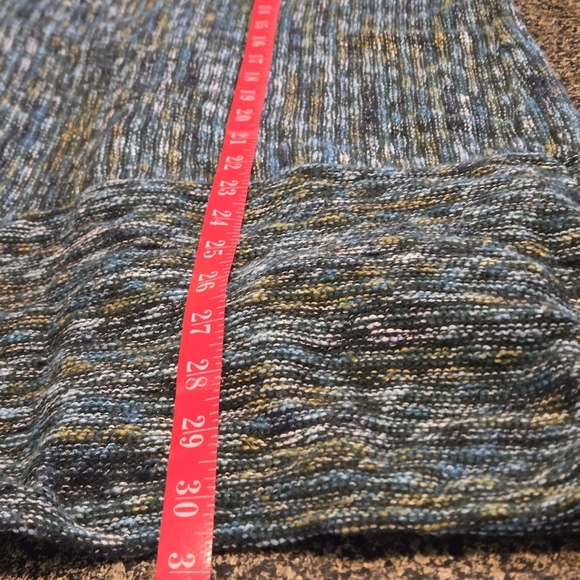 J Jill Womens M Cardigan Sweater Green Textured Knit Boho Lagenlook Marled Long - Picture 6 of 10